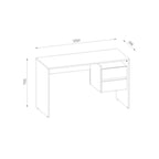 Scrivania rovere e antracite con 2 cassetti Paco3 125x51,6x75,5H