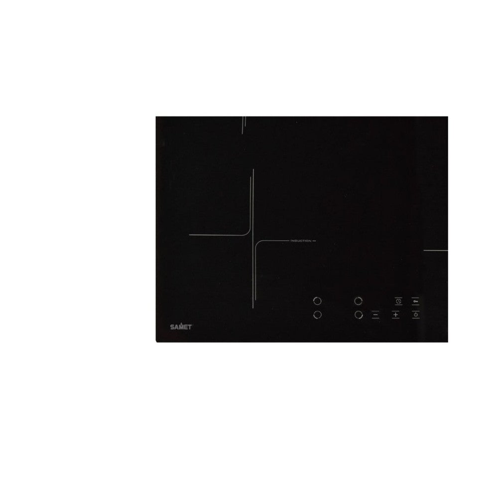 Table de cuisson à induction 60 cm avec 4 zones couleur noire - Samet Etna60 F