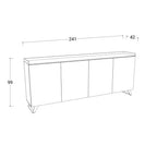 Madia 4 ante Polan bronzo mercure 241x42x99h