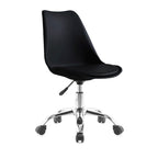Sedia da ufficio nera LC719 seduta ergonomica e ruote