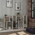 Libreria orizzontale bifacciale bianca Karmato 96x168,5