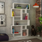 Libreria orizzontale bifacciale bianca Karmato 96x168,5