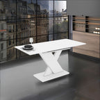 Tavolo allungabile moderno colore bianco 120x75 cm Axi