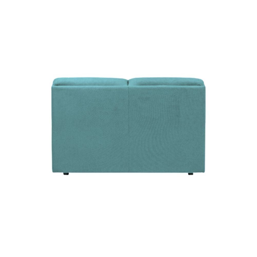 2-Sitzer-Sofa mit quadratischen Füßen, Farbe Aquagrün - Alenda
