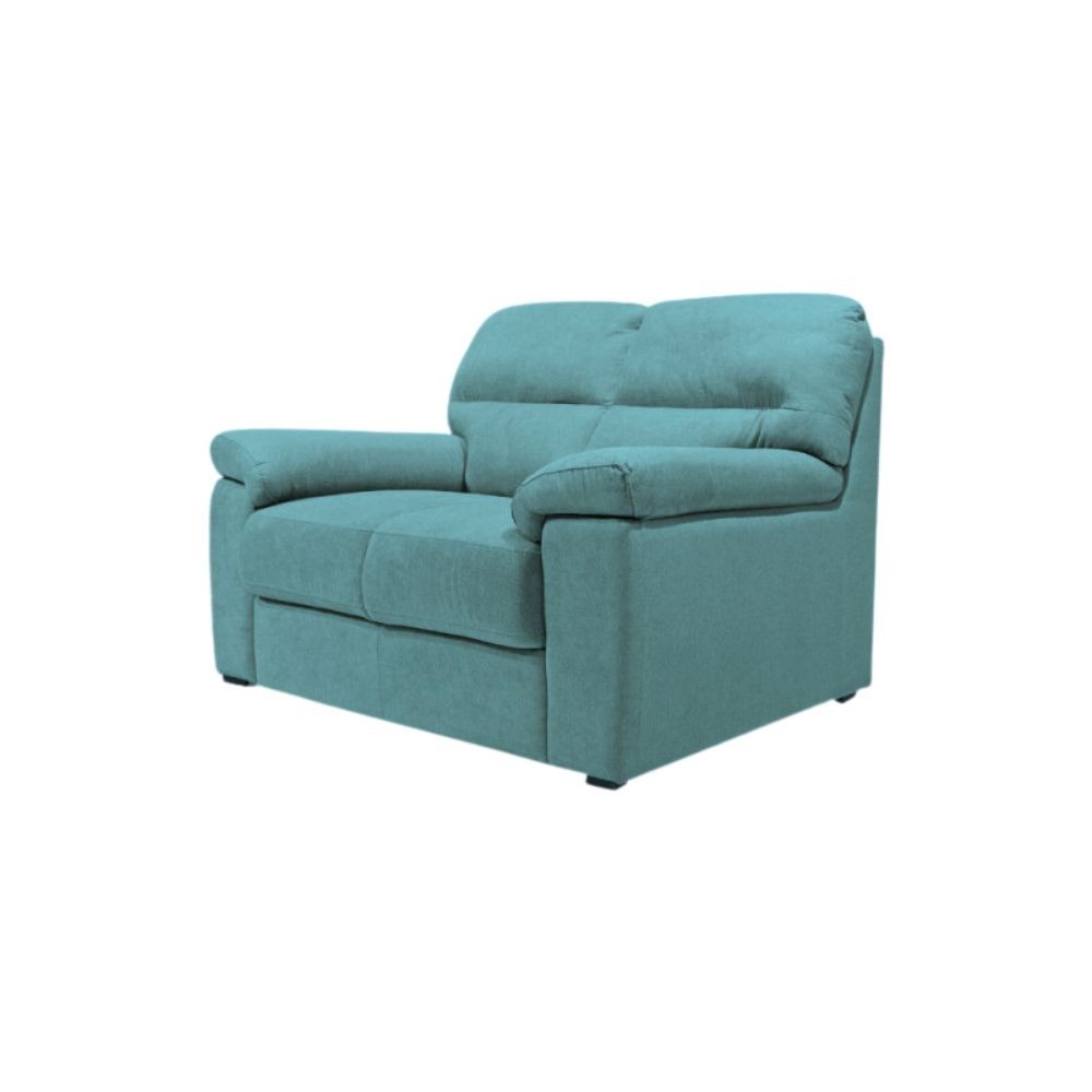 2-Sitzer-Sofa mit quadratischen Füßen, Farbe Aquagrün - Alenda