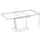 Tavolo allungabile con piano e base rovere e struttura portante finitura cemento 120x75x76H Lali