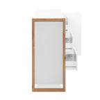 BUFFET NEW DENVER 2 AVEC 3 TIROIRS ET 2 PORTES BATTANTES BLANC ET CHÊNE (003989)