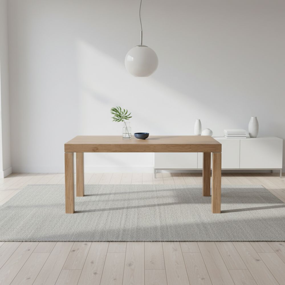 Tavolo allungabile in rovere decapato 160/310 cm con 4 allunghe Piana T08 IMAB