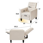 Poltrona recliner con massaggio Malea tessuto blu