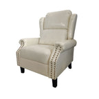 Poltrona con massaggio e schienale riscaldabile Wing ecopelle beige