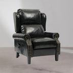 Poltrona con massaggio e schienale riscaldabile Wing ecopelle nero