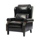 Poltrona con massaggio e schienale riscaldabile Wing ecopelle nero