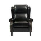 Poltrona con massaggio e schienale riscaldabile Wing ecopelle nero