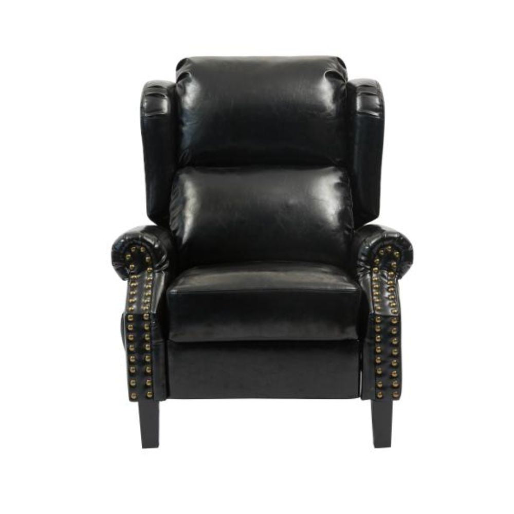 Poltrona con massaggio e schienale riscaldabile Wing ecopelle nero