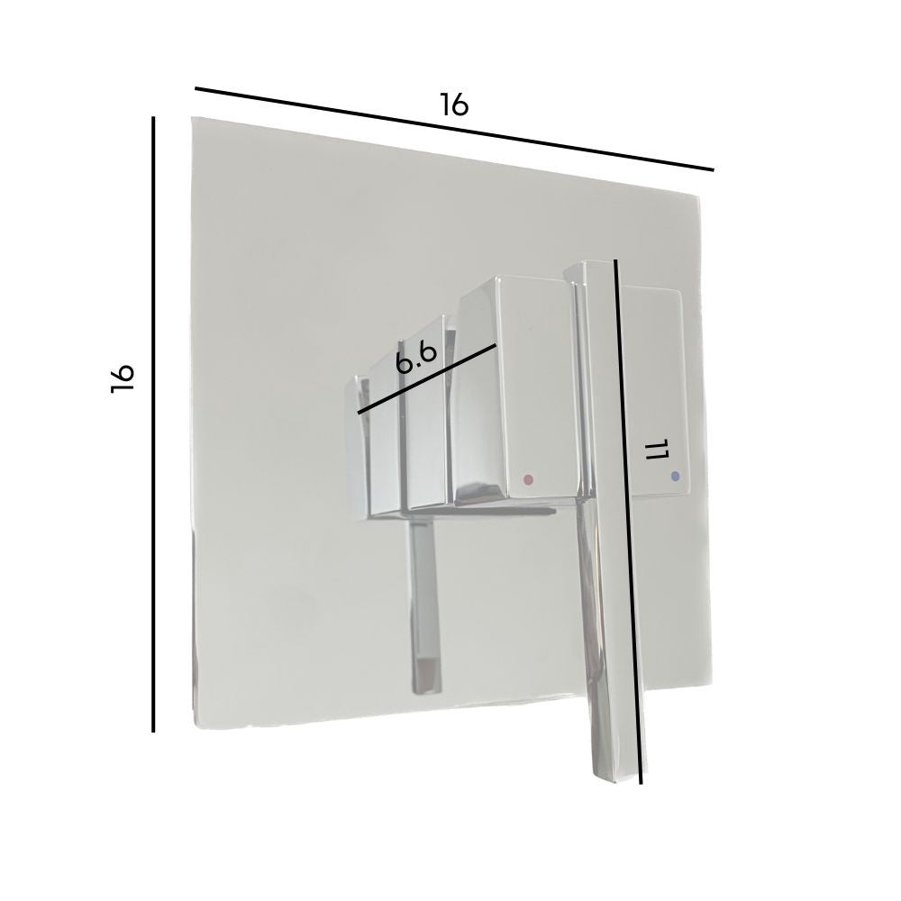 Miscelatore bagno Quadra doccia cromato