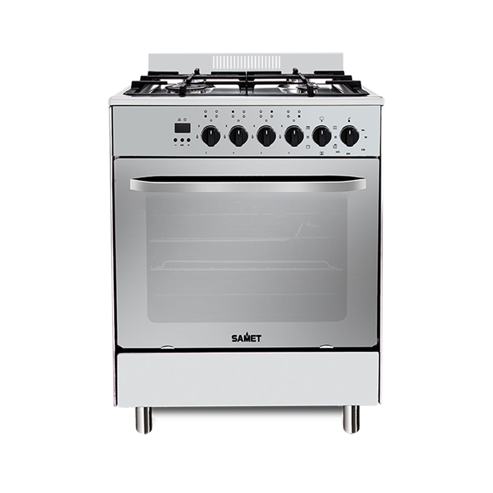 Cucina a gas 60x60 cm inox con forno multifunzione classe A Stromboli Samet