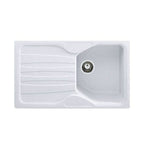 Lavello incasso 1 vasca con gocciolatoio reversibile in fragranite bianco CUG 611 Franke