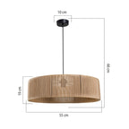 Lampada da soffitto in carta effetto bamboo caffè stile rustico Roya ASZ1747