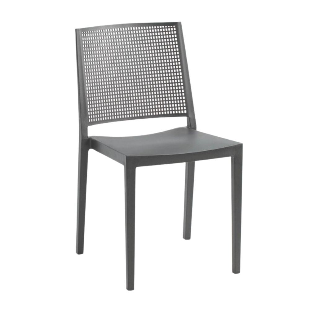 Sedia in polipropilene colore grigio Grid