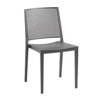 Sedia in polipropilene colore grigio Grid