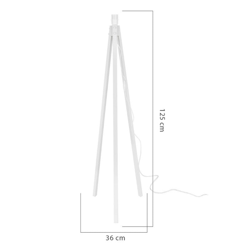 Lampada da terra treppiede legno bianco Rodi ASZ1239 125H