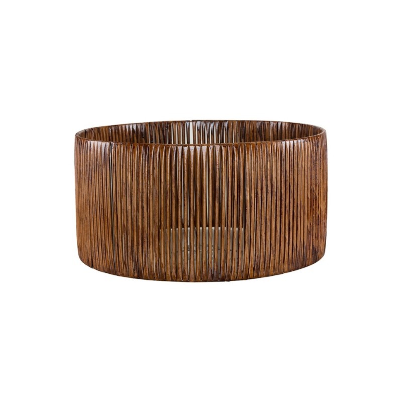 Paralume in carta intrecciata effetto bamboo caffè ROYA ASZ1751