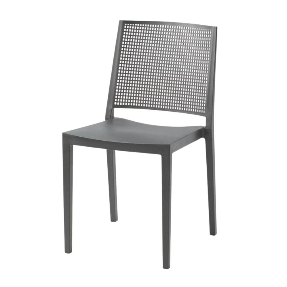 Sedia in polipropilene colore grigio Grid