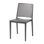 Sedia in polipropilene colore grigio Grid