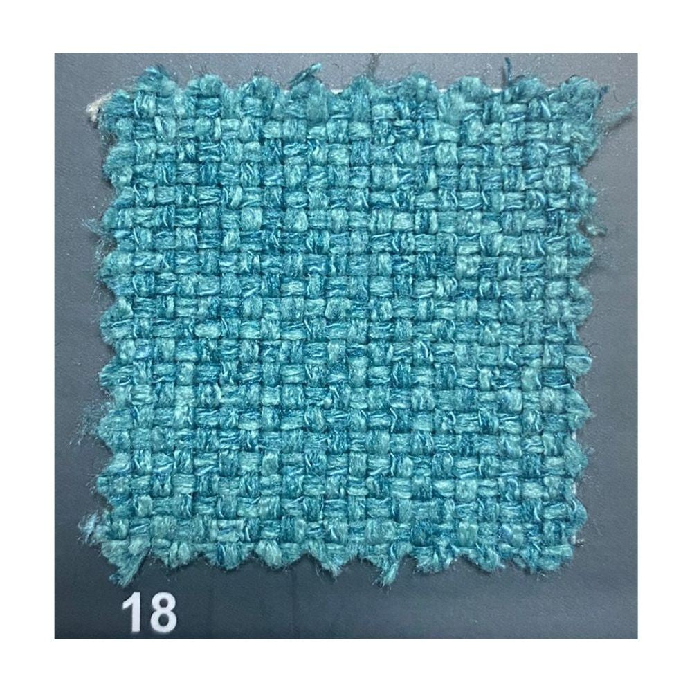 Dreisitzer-Sofa mit quadratischen Füßen, Stofffarbe Aquagrün – Alenda