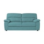 Dreisitzer-Sofa mit quadratischen Füßen, Stofffarbe Aquagrün – Alenda