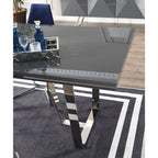 Tavolo grigio laccato lucido Enzio 185x95x78h