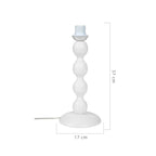 Lampada da tavolo base bianca e paralume tessuto colore verde LAGUNAH372638