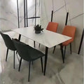 Tavolo rettangolare effetto marmo bianco 120x75H cm Brot