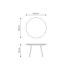 Tavolo rotondo 120x120 cm allungabile colore rovere con gambe nere - Cordelia