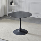 Tavolo rotondo Dot piano ceramica effetto marmo nero e oro
