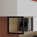 Parete attrezzata 260 cm. Tronador colore bianco e rovere