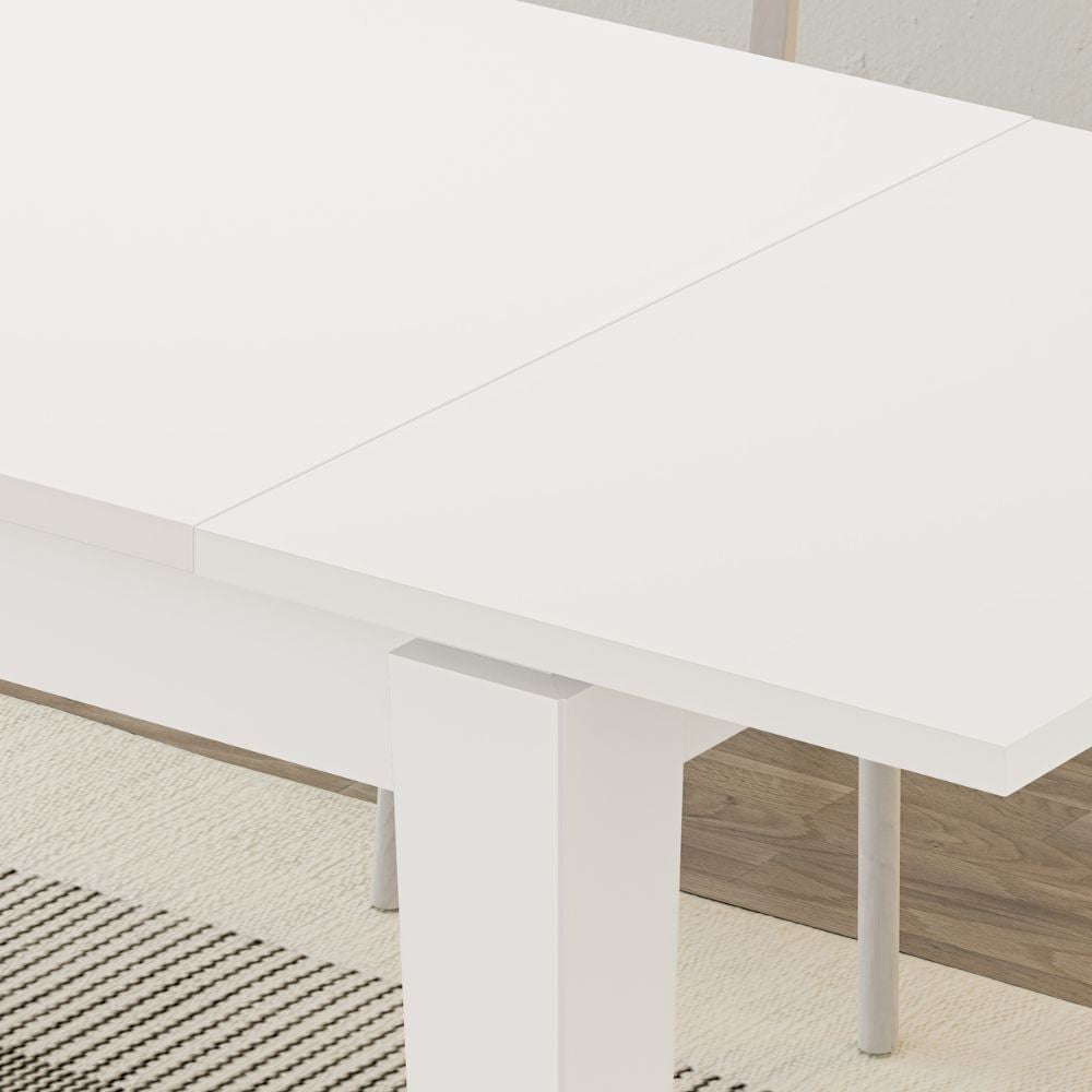 Tavolo rettangolare bianco 140x80 allungabile a 190 cm Tolmen