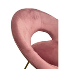 Lot de 2 fauteuils de salon Etere velours rose et pieds dorés