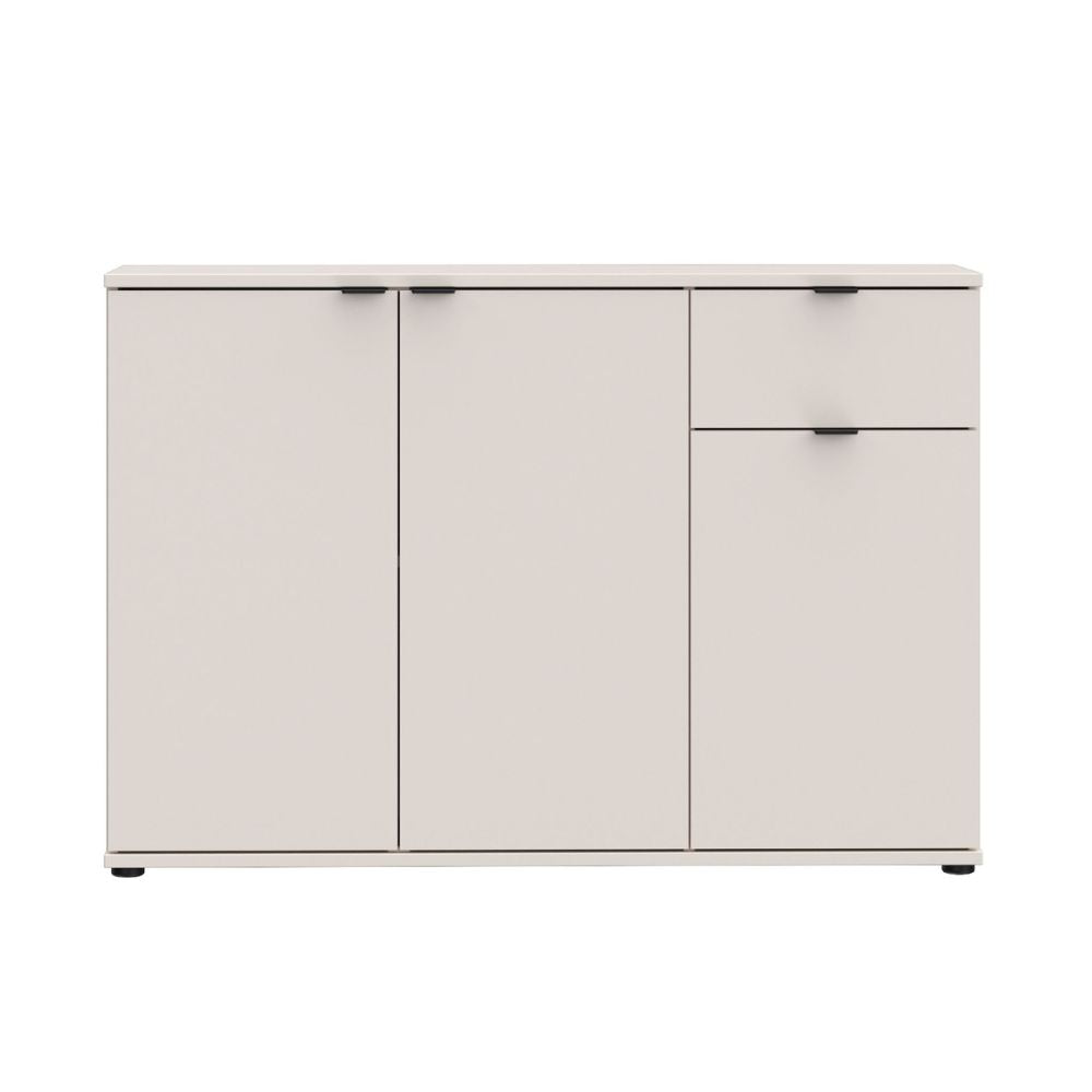 GNMK231L-U60 MEHRZWECK-UNTERSCHRANK MIT DREI TÜREN + 1 SCHUBLADE KASCHMIRFARBEN L120CM