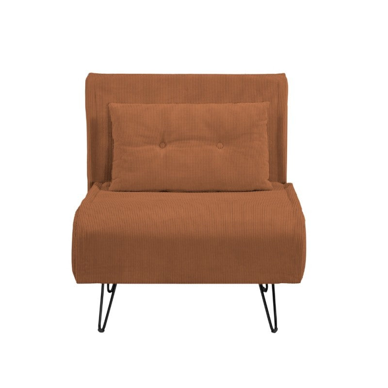 Poltrona letto Quarzo senza braccioli colore ruggine
