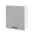 Meuble haut égouttoir 60 cm avec porte coloris ciment 60x32x72H cm