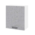 Meuble haut égouttoir 60 cm avec porte coloris ciment 60x32x72H cm