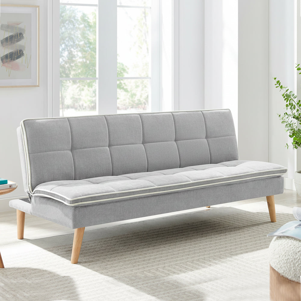 Schlafsofa 3-Sitzer Farbe Grau 182x88x80H Lunaria