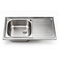 Lavello appoggio 1 vasca con gocciolatoio destro 90x50 cm. inox SA9050 Samet