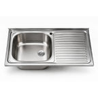Lavello appoggio 1 vasca con gocciolatoio destro 90x50 cm. inox SA9050 Samet