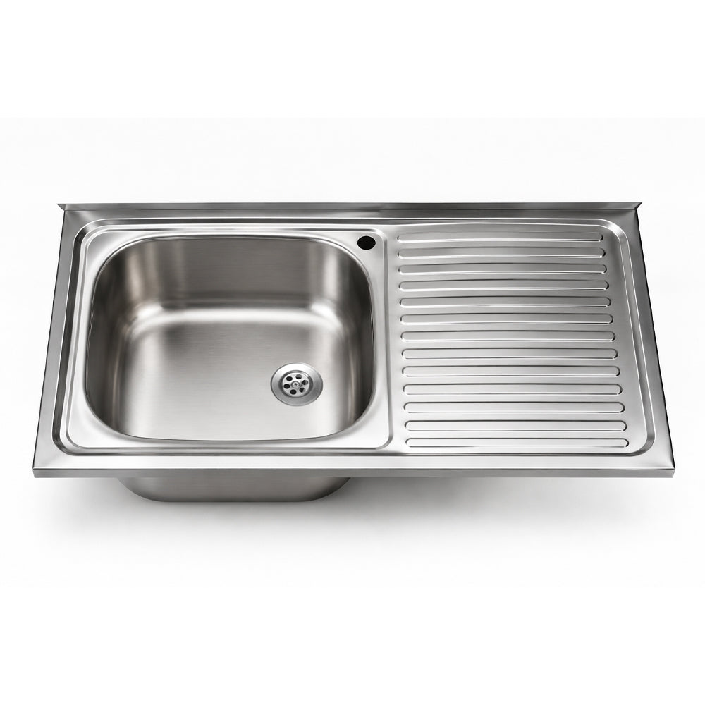 Lavello appoggio 1 vasca con gocciolatoio destro 90x50 cm. inox SA9050 Samet