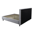 Letto matrimoniale tessuto grigio chiaro con rete inclusa Snello