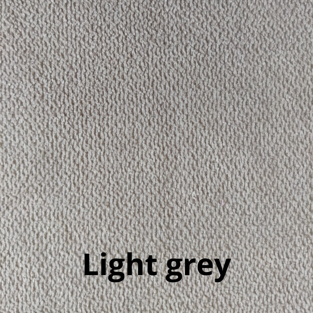Letto matrimoniale tessuto grigio chiaro con rete inclusa Snello