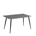 Tavolo top ceramica effetto marmo grigio opaco Mila 140x80