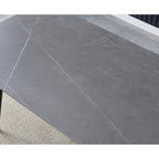 Tavolo top ceramica effetto marmo grigio opaco Mila 140x80